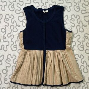 Anthropologie Moth Darcy Peplum Tank